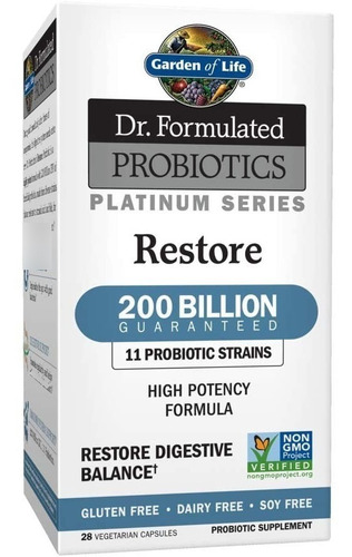 Garden Of Life Dr. Formulated Probiotics Restore 28 Cápsulas Sabor Neutro