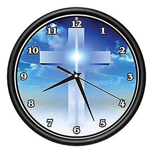 Cruz Reloj De Pared Jesús Cristiano Religioso Espiritu...