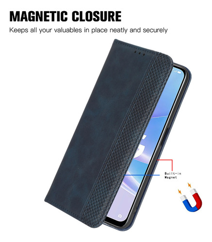 Funda Tipo Cartera Para Oppo Reno10 5g Funda De Piel Con Tapa Magnética