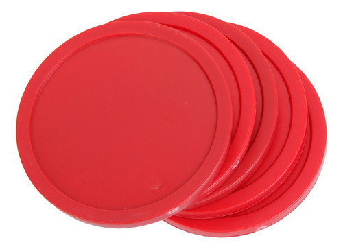 4pcs Discos De Air Hockey Tabla Mesa Arcada Juego 82mm Rojo