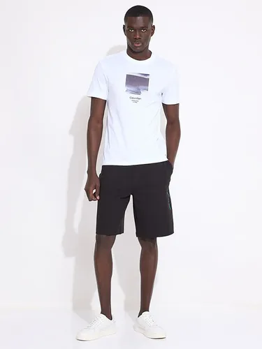 Polera Diffused Graphic Blanco Calvin Klein
