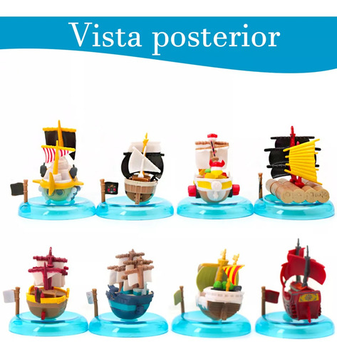 8 Figuras One Piece Barco Mini Thousand Sunny Y Going Merry