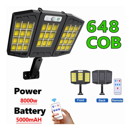 Sensor De Movimiento Externo De Luces Solares 8000w 648led