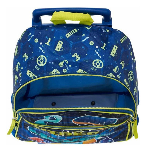 Mochila De Rodinha Pack Me Game 4ever +lancheira Cor Azul
