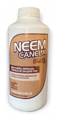 Aceite Neem Canela Insecticida Fungicida Orgánico 240ml