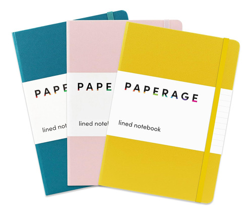 Paperage Paquete De 3 Cuadernos De Líneas Amarillo