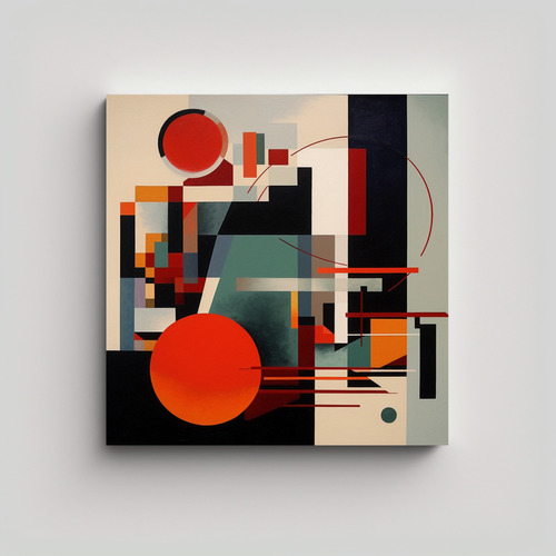 40x40cm Lienzo Decorativo Estilo El Lissitzk Colorido Para S