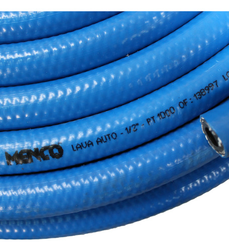 Mangueira Lava Jato Auto Lona Dupla 1200 Psi 1/2 Azul - 100m
