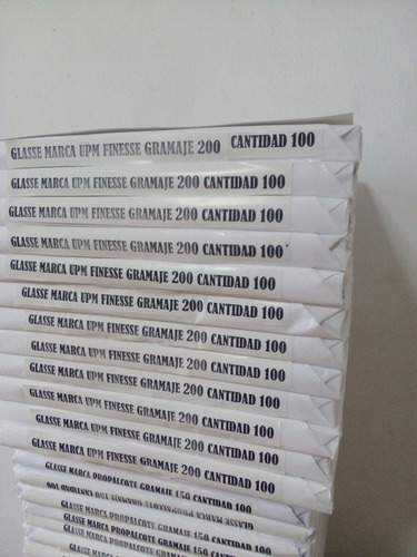 Papel Glasse Tamaño Carta 200 Gr/m 100 Unidades (Usado)