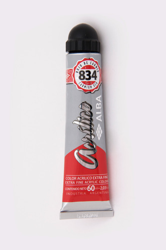 Acrilico Profesional Alba Pomo 60ml Rojo De Cadmio 834