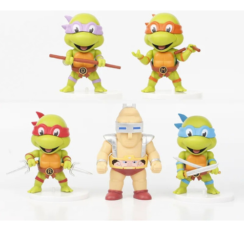 Set De 5 Figuras De Tortugas Ninjas 