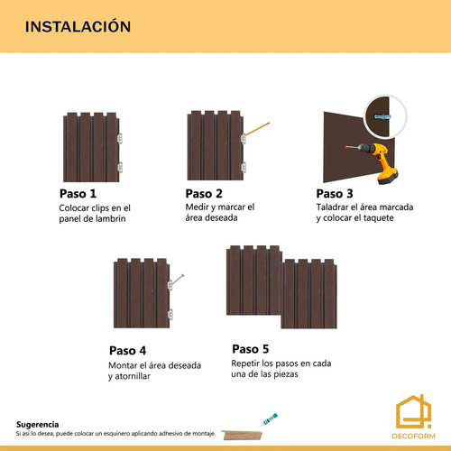 Lambrin Deco Wpc Tipo Madera Estandar Exterior 15 Pz 3.15 M2