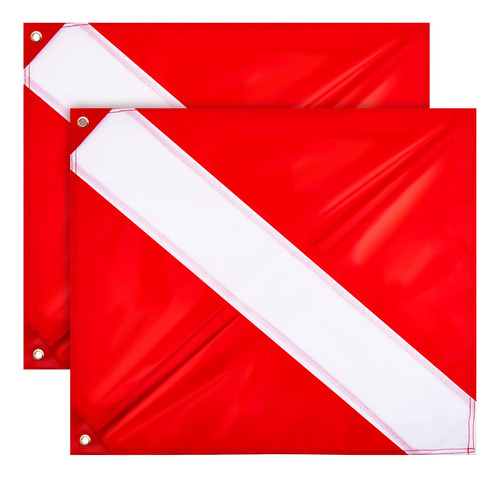 2 Banderas De Buceo Para Barco De 20 X 24 Pulgadas, Bandera