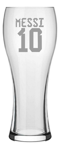 Vaso Cerveza 680ml. Grabado Personalizado Messi