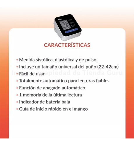 Imagen 9 de 10 de Tensiómetro Digital De Brazo Braun Automatico App Bua5000arr
