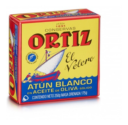 Atún Blanco En Aceite De Oliva Ortiz El Velero Lata 250gr