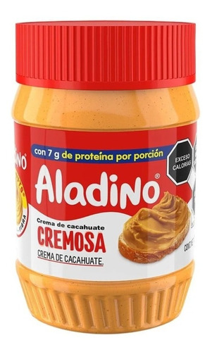 Crema De Cacahuate Cremosa 7g Proteína Porción Aladino 425g