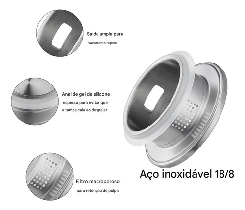Jarra De Vidro Borossilicato Com Tampa De Inox 2,6 Litros