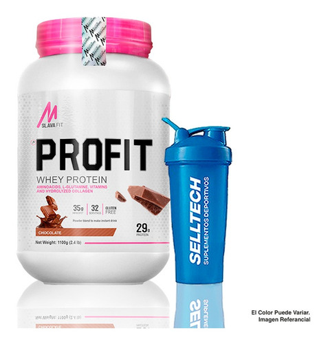 Proteína Mslava Fit Profit 2.4lb Chocolate + Shaker