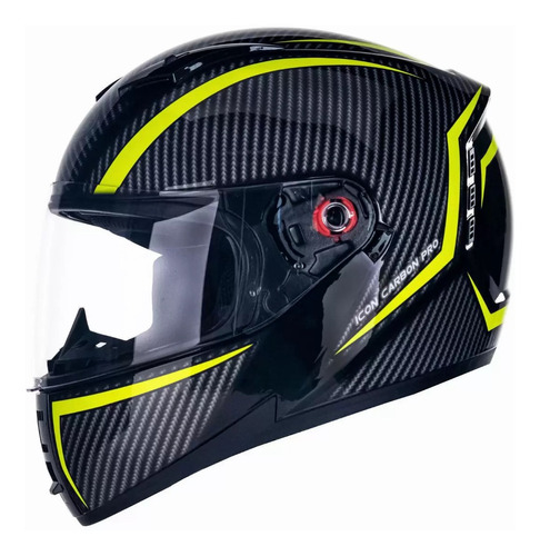 Capacete Peels Icon Carbon Pró Preto/amarelo