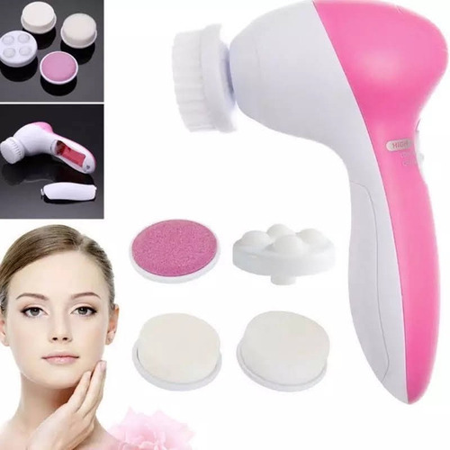Cepillo Limpiador Facial Eléctrico 5 En 1 Cara Poros Cuerpo