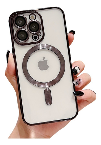 Funda De Silicona Suave For iPhone Clear Magnetic