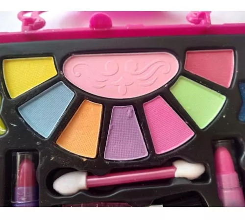 Kit Maquiagem Infantil Polibrinq Sombras+Batom+Gloss MK06