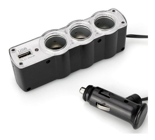 Triple Cargador Adaptador 12v Para Encendedor Del Auto Y Usb