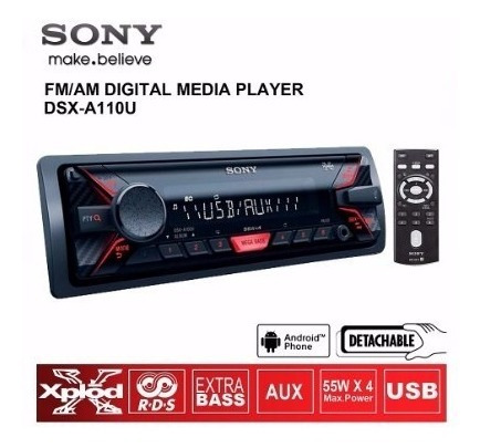 Stereo Sony Dsx A110 Usb Aux Bt Adaptador Bluetooth Regalo!