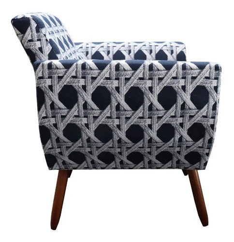 Poltrona Jolly Decorativa Estampado Azul - Navega Móveis