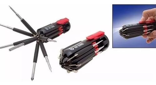 Destornillador 8 En 1 Con Linterna Led Multiuso