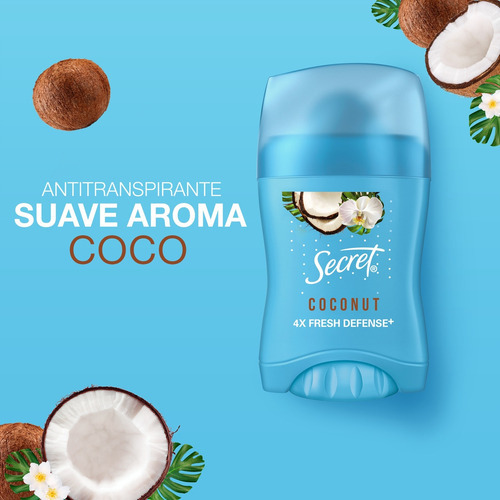 Barra Invisible Antitranspirante Secret Coco 45 G
