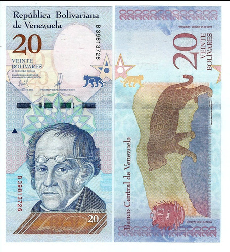 Venezuela - Billete 20 Bolívares  2018.