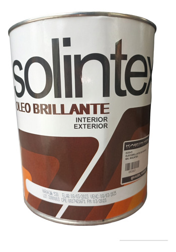 Pintura Solintex Oleo Brillante Naranja Galon 