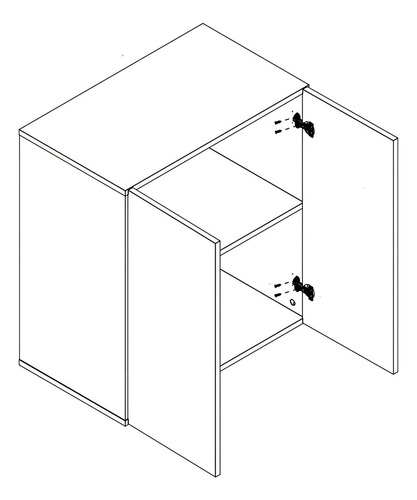 Estante Shelf 2 Pt Nogal Sevilha E Preta 139 Cm Cor marrom médio