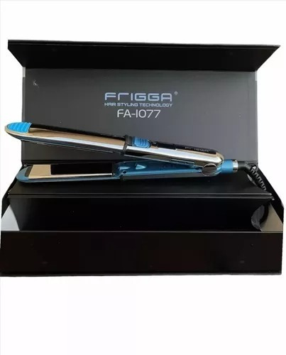 Plancha De Cabello Frigga Fa-1077 Plateada Y Azul