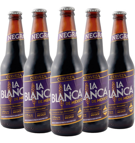 Cerveza Artesanal La Blanca Negra 355 Ml - 12 Pack