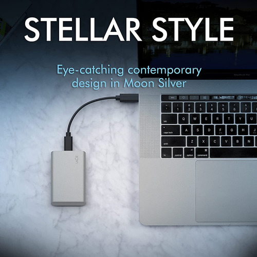 Ssd Externo Portátil Lacie 1tb Usb-c Moon Silver Stks1000400