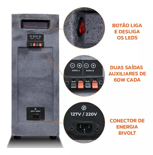 Kit Caixa de Som Alto-falante MP3 Player - Connect Parts