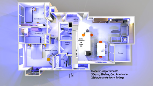 Arriendo Depto De 3 Dorm 2 Baños 2 Estac 1 Bod Las Condes