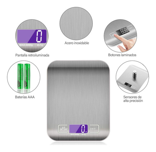 Báscula De Cocina Digital, Báscula Digital Con Pantalla