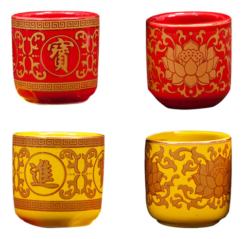 Vaso De Suministro De Agua Buddha Decor Lotus, 4 Unidades