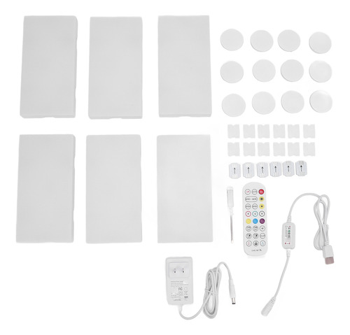 Decoração De Parede Led Para Casa, 6 Conjuntos, Wifi Rgb, Fo
