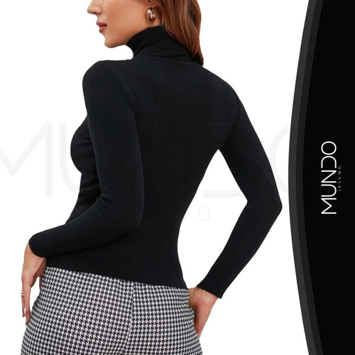 Beatle Sweter Cuello Alto Doble De Mujer Varios Colores