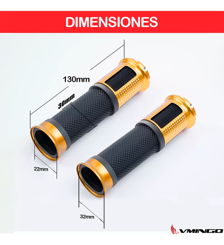 Puños Bicicleta Antiderrape Aluminio Mtb Ruta Bmx Empuñadura