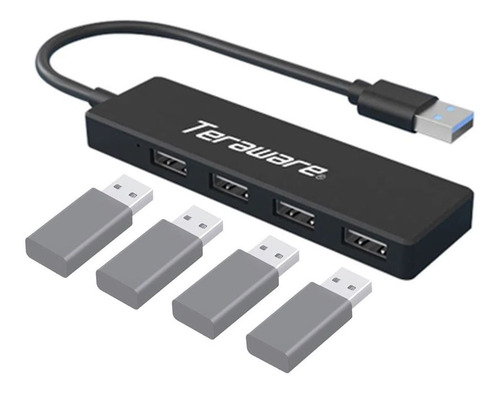 Hub Teraware Usb 4 Puertos, 3 X Usb 2.0, 1 X Udb 3.0