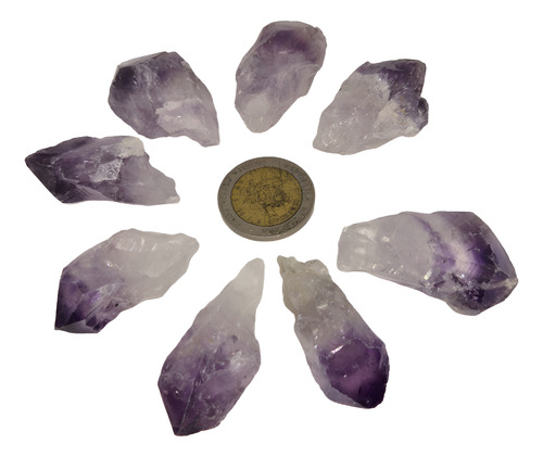 Puntas De Amatista De 3-4cm X 5 Unidades - Piedra Energética Violeta
