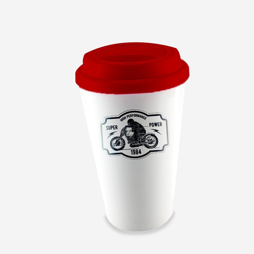 Imagen 4 de 9 de Vaso Térmico De Cerámica Regalo Día Del Padre 12oz Tapa Goma