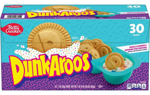 Dunkaroos Galletas De Vainilla Con Glaseado Y Chispas 30 Uni