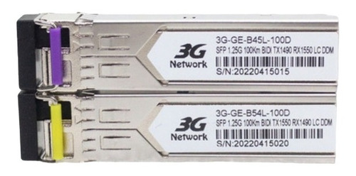 Sfp Transceiver, 1.25g 100km Bidi Tx1490 1550rx Lc Ddm